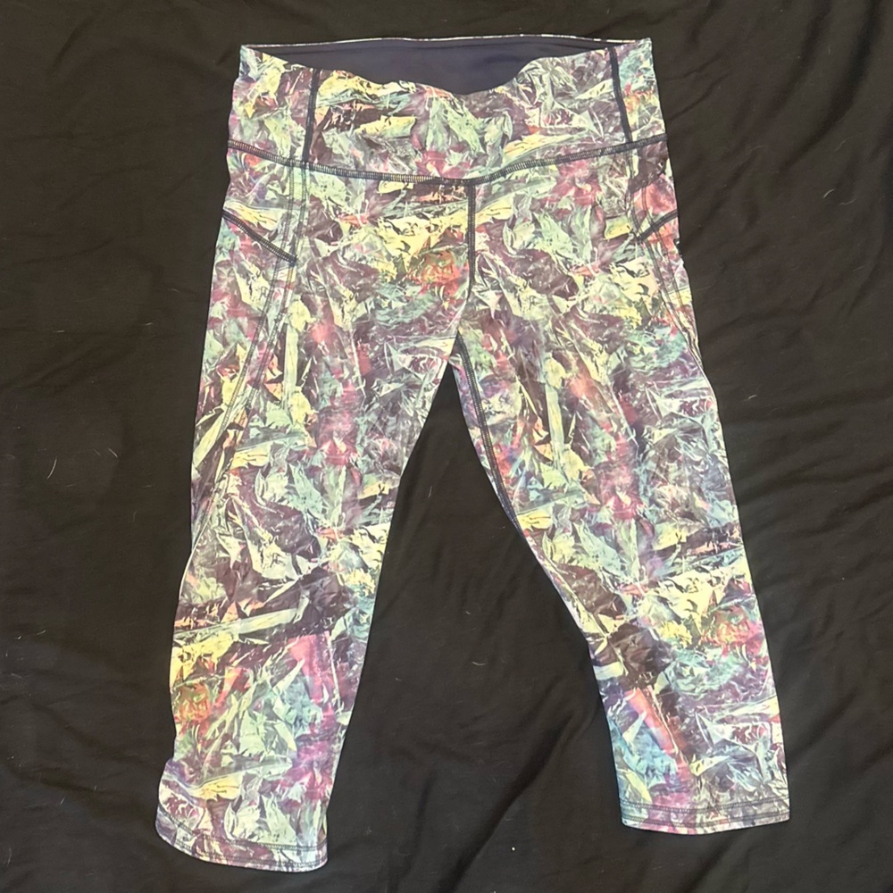 Lululemon Run Inspire Crop II leggings Iridescent Multi print - Picture 2 of 5